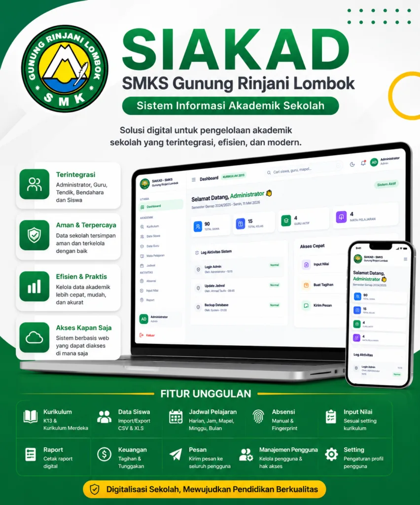 Sistem Informasi Akademik Sekolah SMKS Gunung Rinjani Lombok