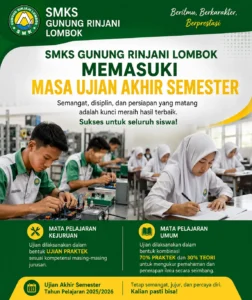 SMKS Gunung Rinjani Lombok Terapkan Ujian Akhir Semester Berbasis Praktik dan Kompetensi
